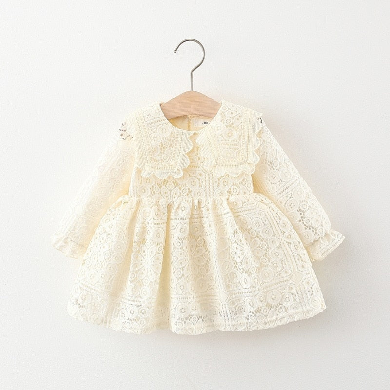 Baby and Toddler Girl's Princess Lace Dress Long Sleeve Dress for Party Wedding Toddler Clothing