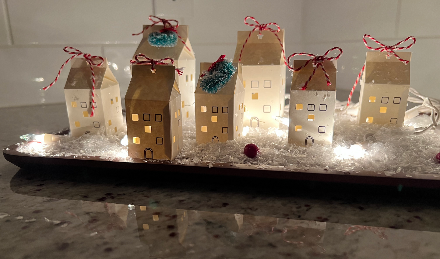 Winter Village- Candy Boxes & Table Decoration