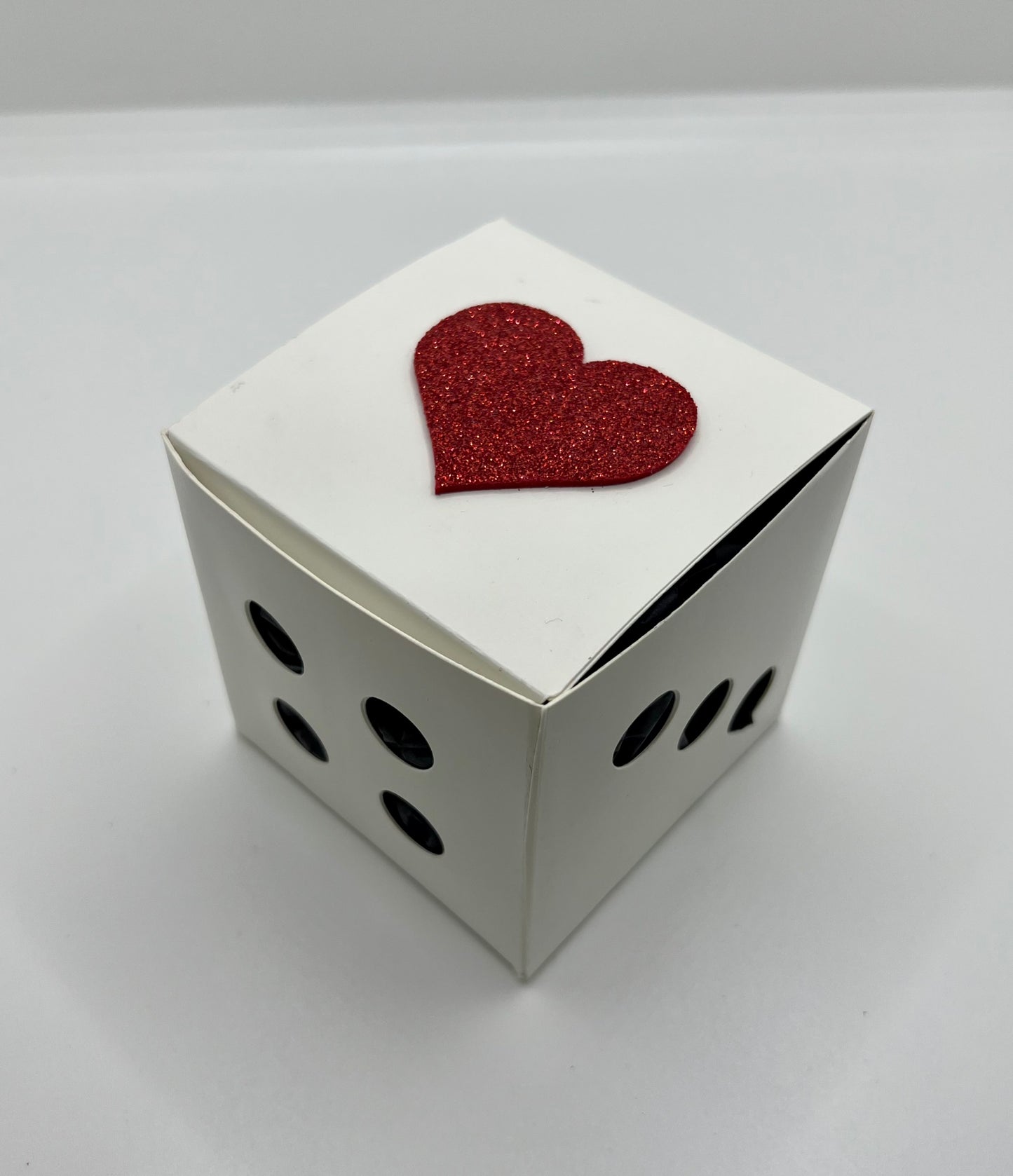 Valentines Day Dice Gift Box with Gold Plated Earrings Gift and I Love You You are My Chance Message