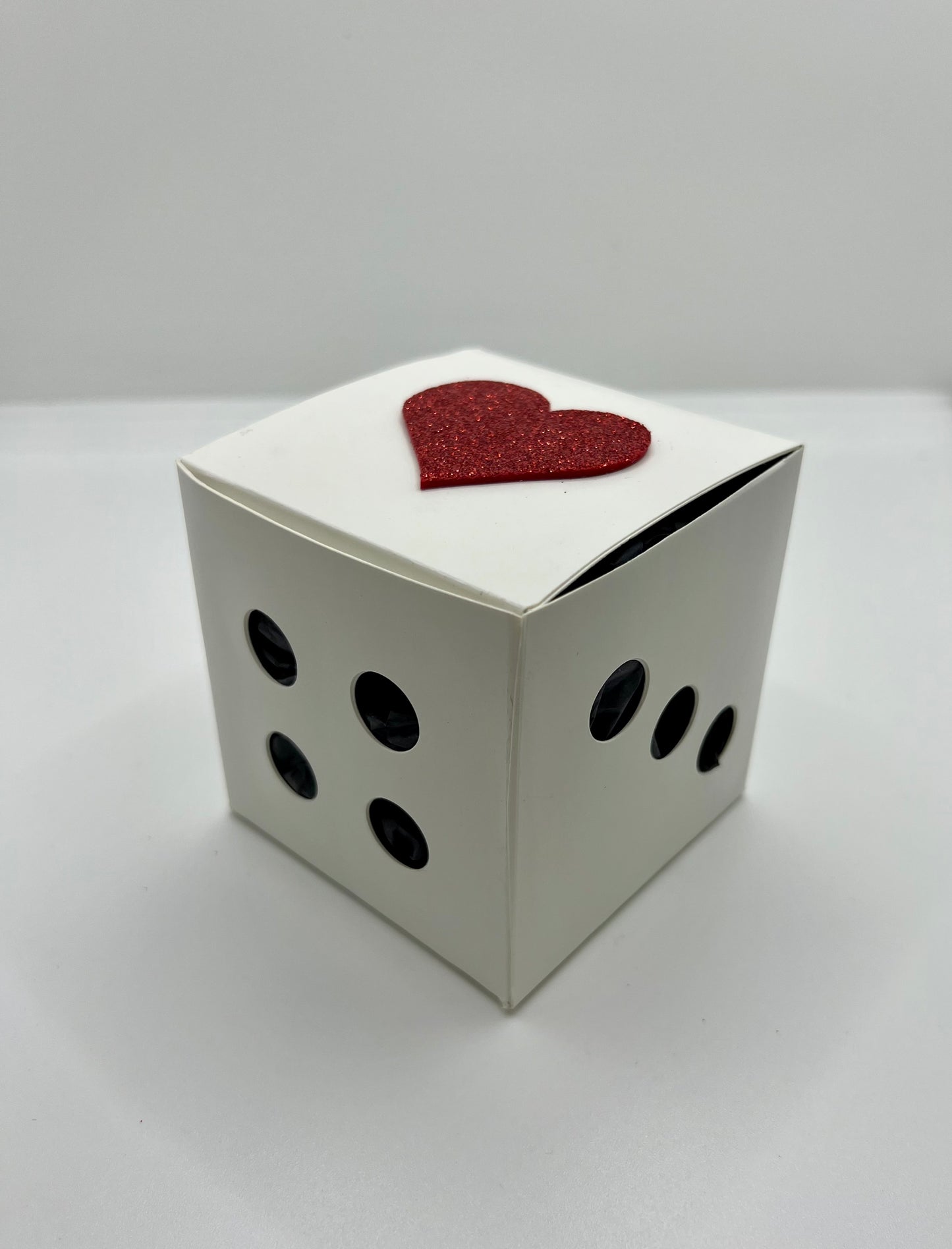 Valentines Day Dice Gift Box with Gold Plated Earrings Gift and I Love You You are My Chance Message
