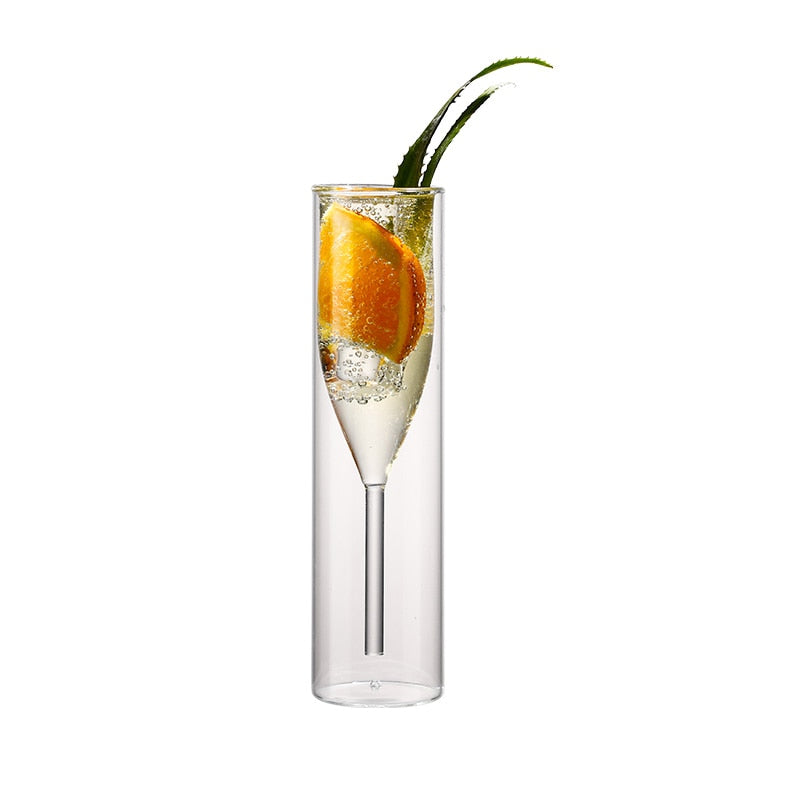 Creative Double Champagne Cocktail Glass