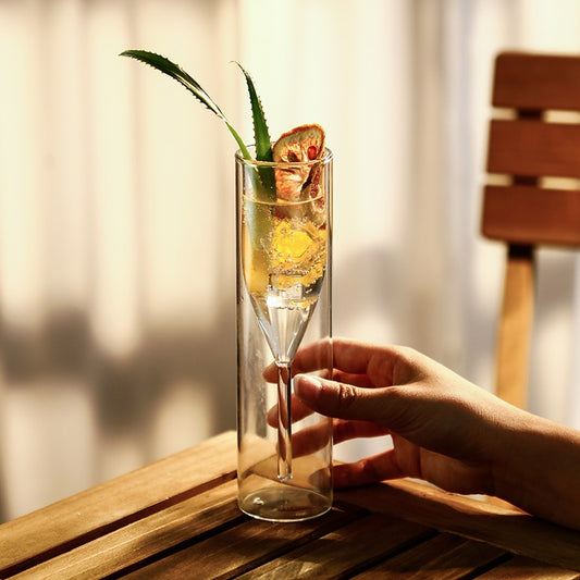 Creative Double Champagne Cocktail Glass