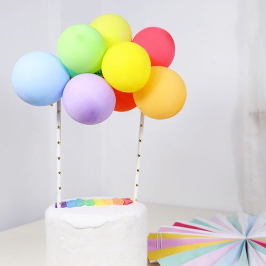 10pcs Colorful Balloon Cake Toppers