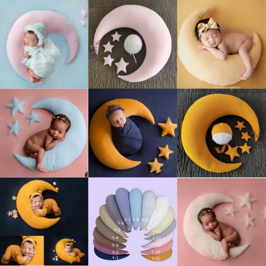 Newborn Baby Photography Moon Stars Pillow Set