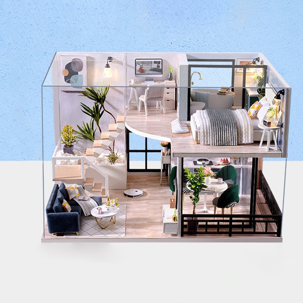 3D DIY Wooden Miniature Loft House